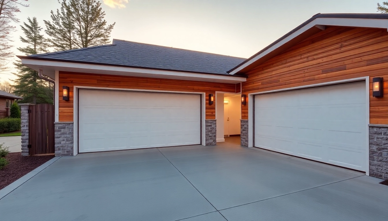 Stunning custom garages showcasing elegant designs and expert craftsmanship for a perfect home addition.