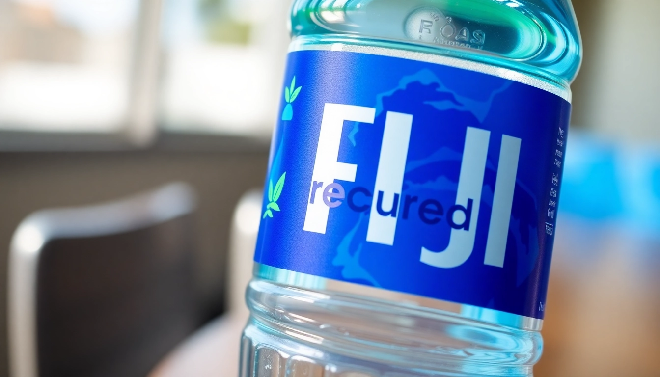 Fiji water bottles recalled due to contamination concerns shown on a table in a well-lit environment.