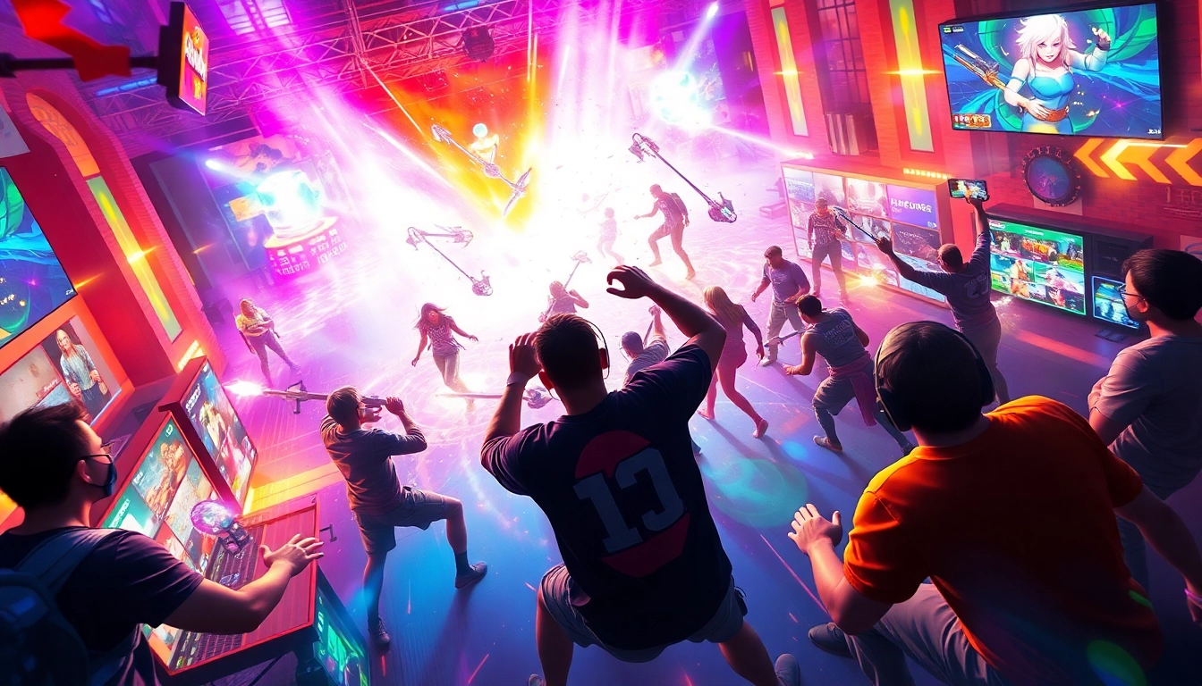 Engaged players experiencing the thrill of ok win gaming in a vibrant atmosphere.