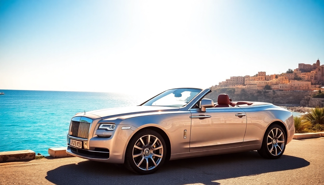 Experience cheap car rental with driver Malta with stunning coastal views and a luxury vehicle.