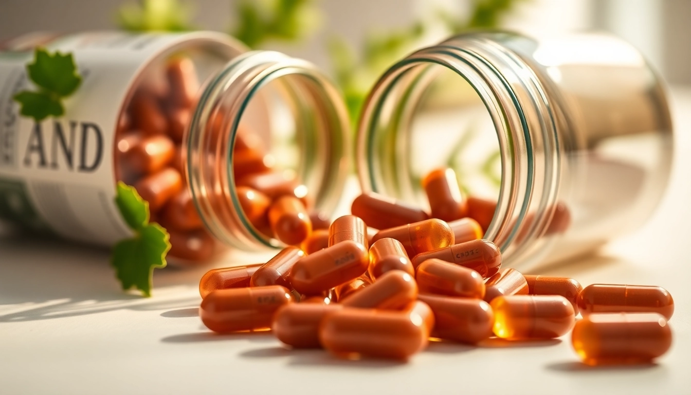 NAD Supplement capsules spilling from a bottle, highlighting their natural benefits for wellness.