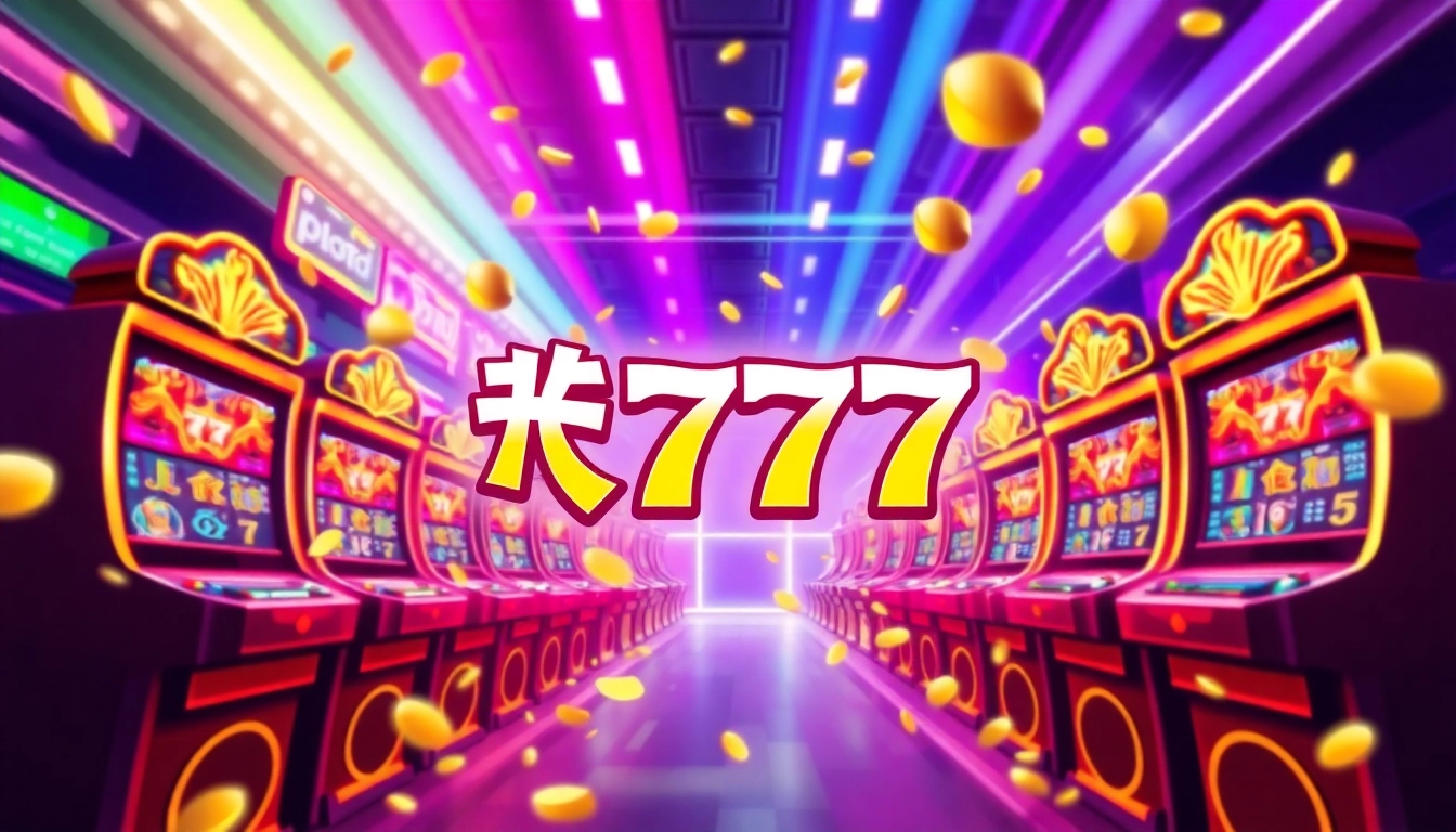 Engaging scene of สล็อต777 online slots showcasing colorful graphics and dynamic gameplay.