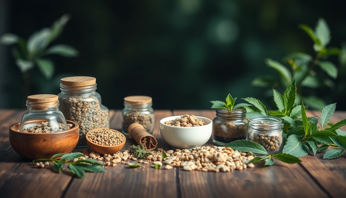 Explore effective Tobacco Replacement options featuring herbal alternatives on a wooden table.