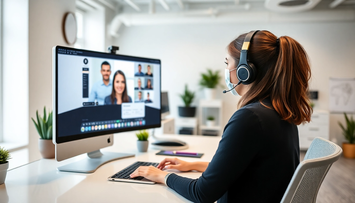 Virtual assistants managing client tasks efficiently in a well-organized workspace.