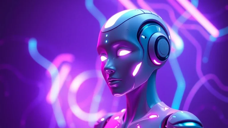 Interacting with horny ai through a futuristic interface featuring glowing elements.