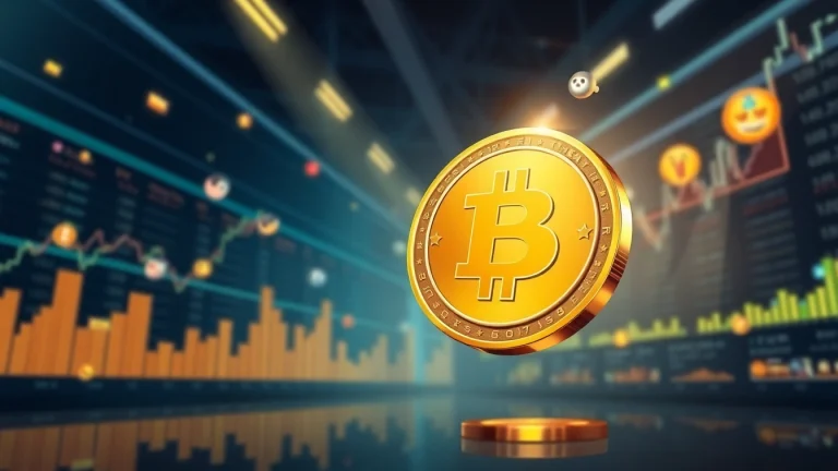 Showcase of a timeless meme coin in a vibrant digital marketplace, highlighting its value.