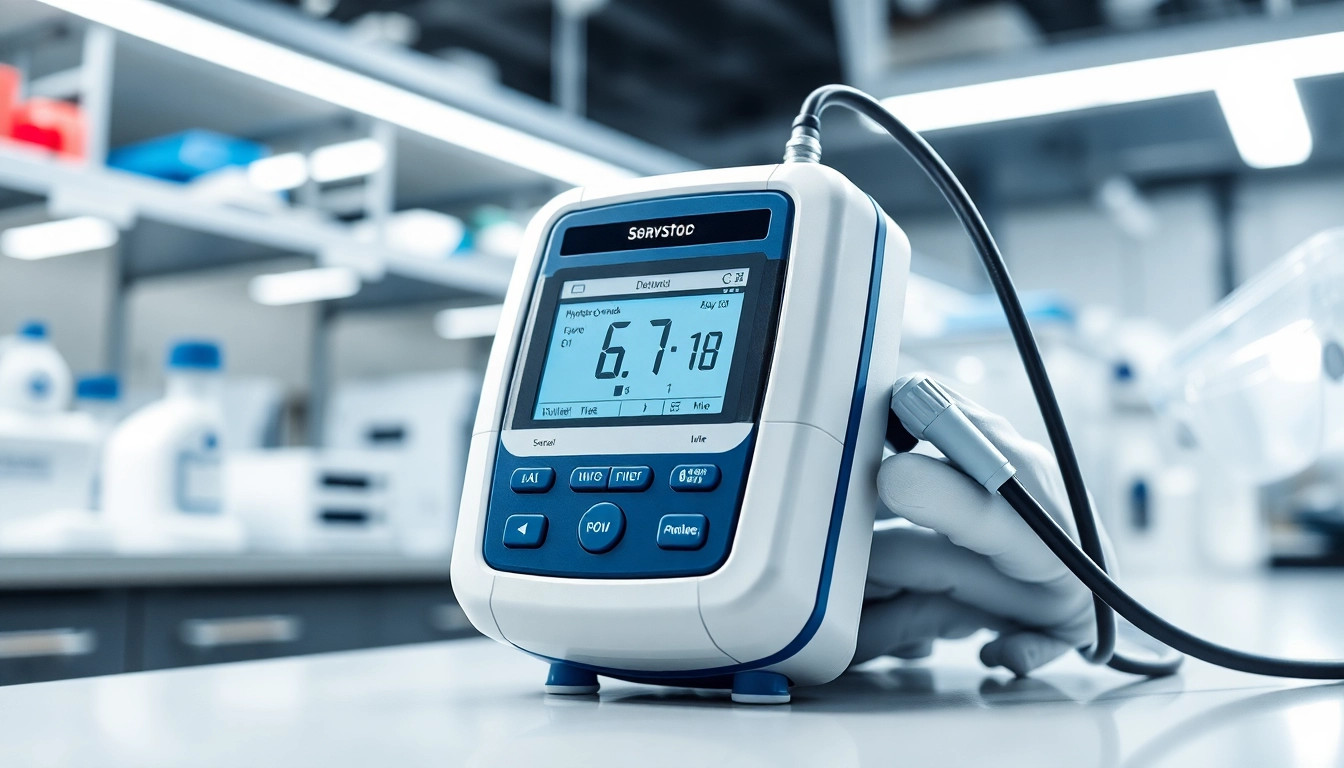 Hydrogen Cyanide gas detector prominently showcased in a clean lab setting highlighting its advanced features.