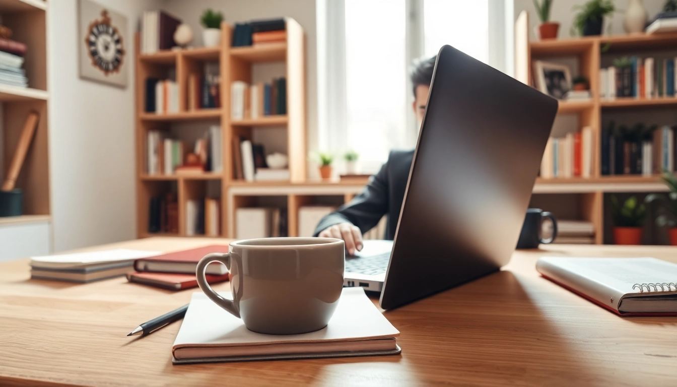 Explore online university degrees from UK with a student studying in a cozy, professional home office.