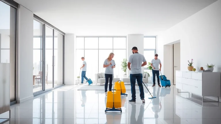 Efficient bond cleaning Logan service team cleaning a beautiful apartment interior.