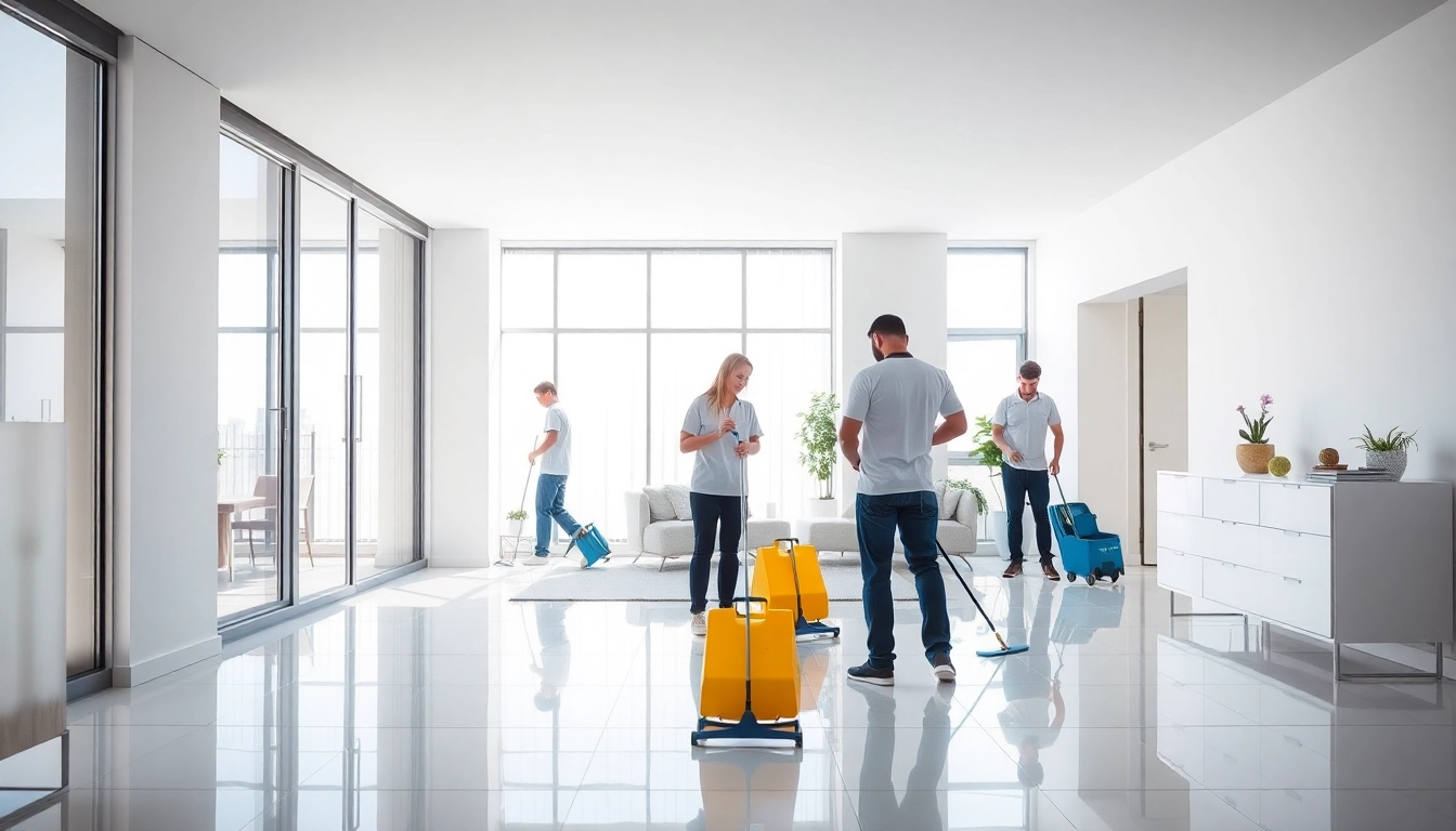 Efficient bond cleaning Logan service team cleaning a beautiful apartment interior.
