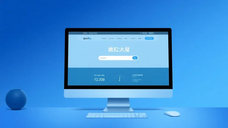 Showcase the functionality of quickq官网 on a contemporary desktop interface highlighting user engagement.