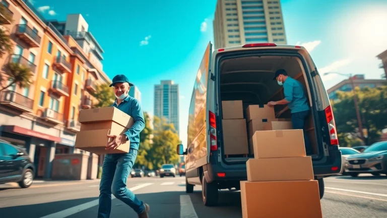 Efficient Man and van Moving service in action, showcasing professional movers and a van.
