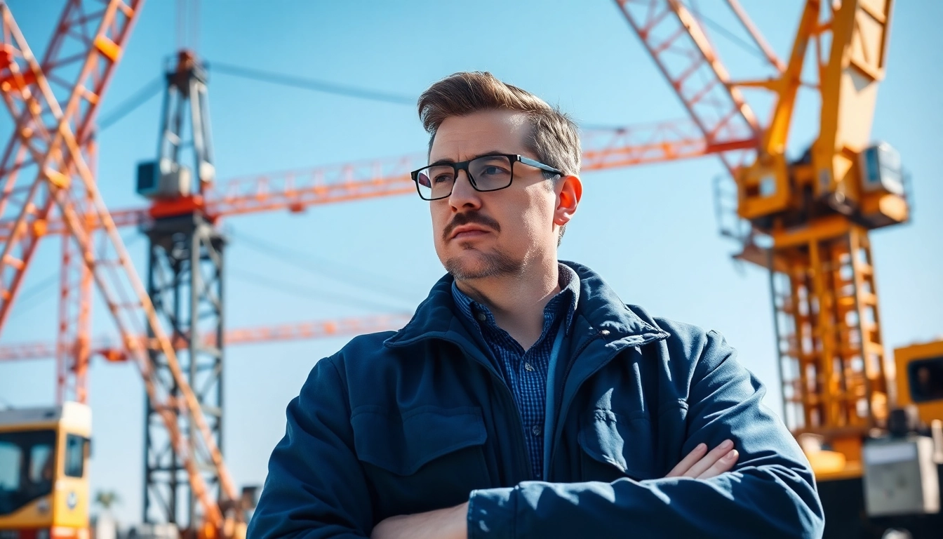Reviewing NVQ Level 4 Crane supervisor answers with safety protocols in a construction setting.
