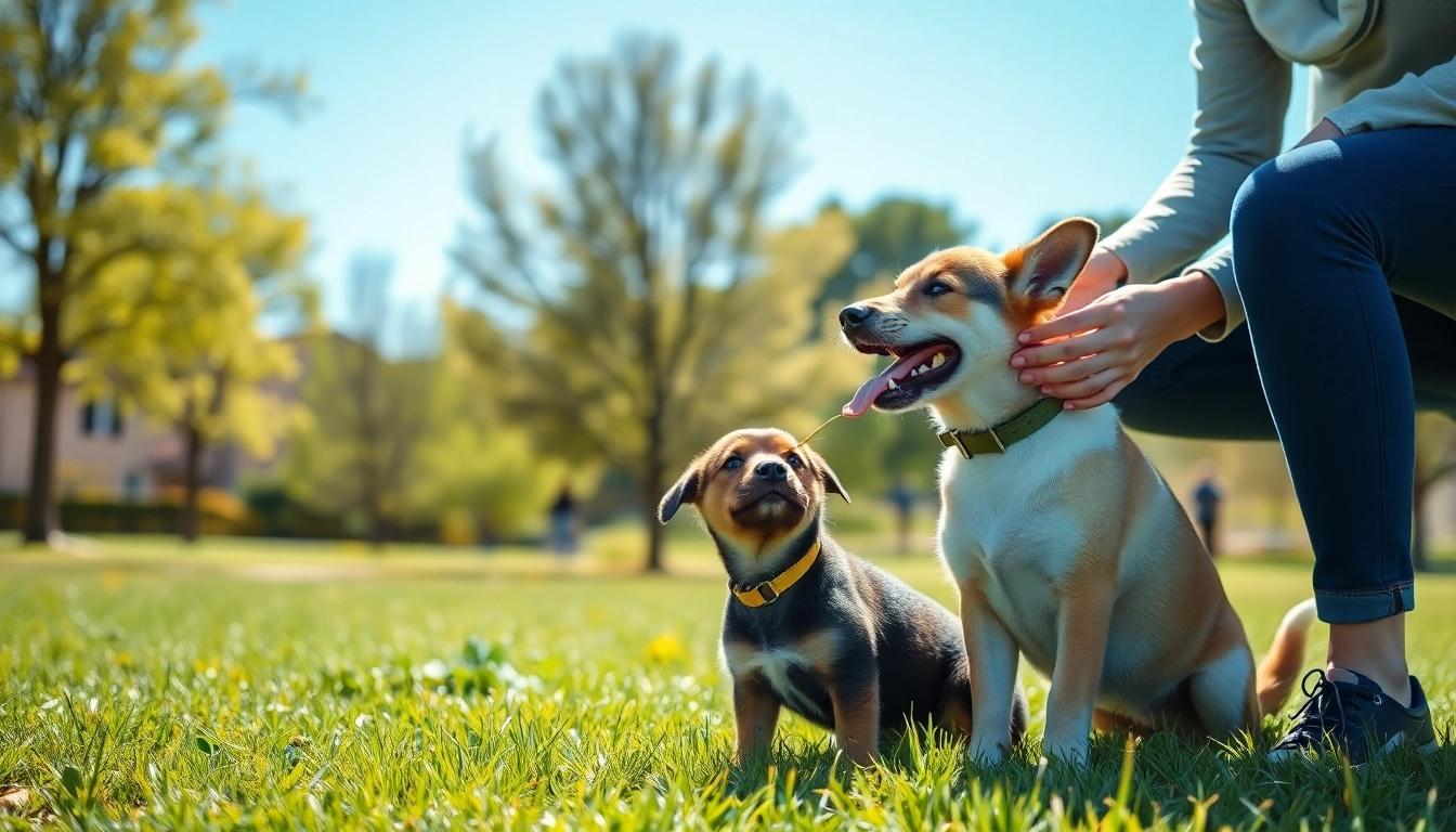 Train your puppy effectively with expert Dog Training Irvine techniques in a bright outdoor setting.