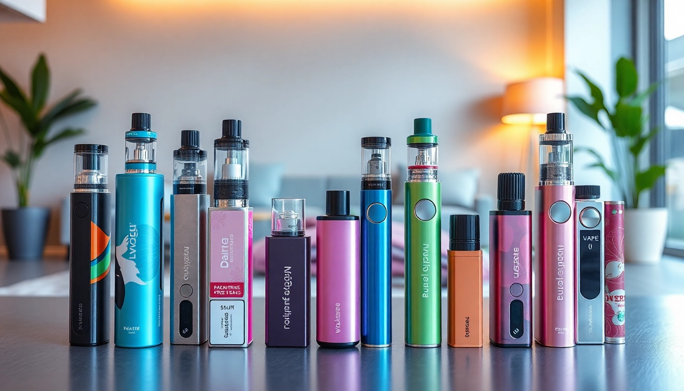 Showcasing colorful nicotine free vapes in a stylish, modern lounge setting.