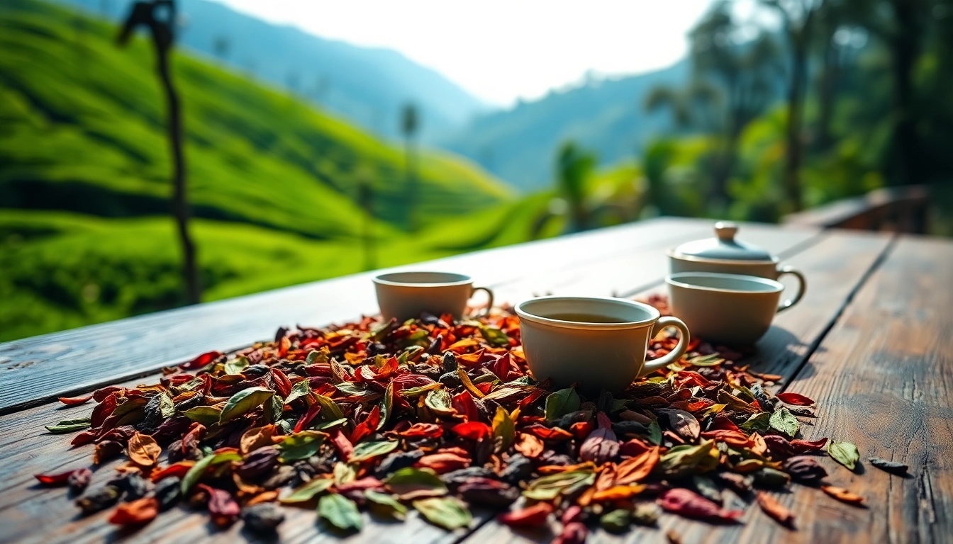 Pour a cup of Nepali tea surrounded by lush greenery and traditional teacups.