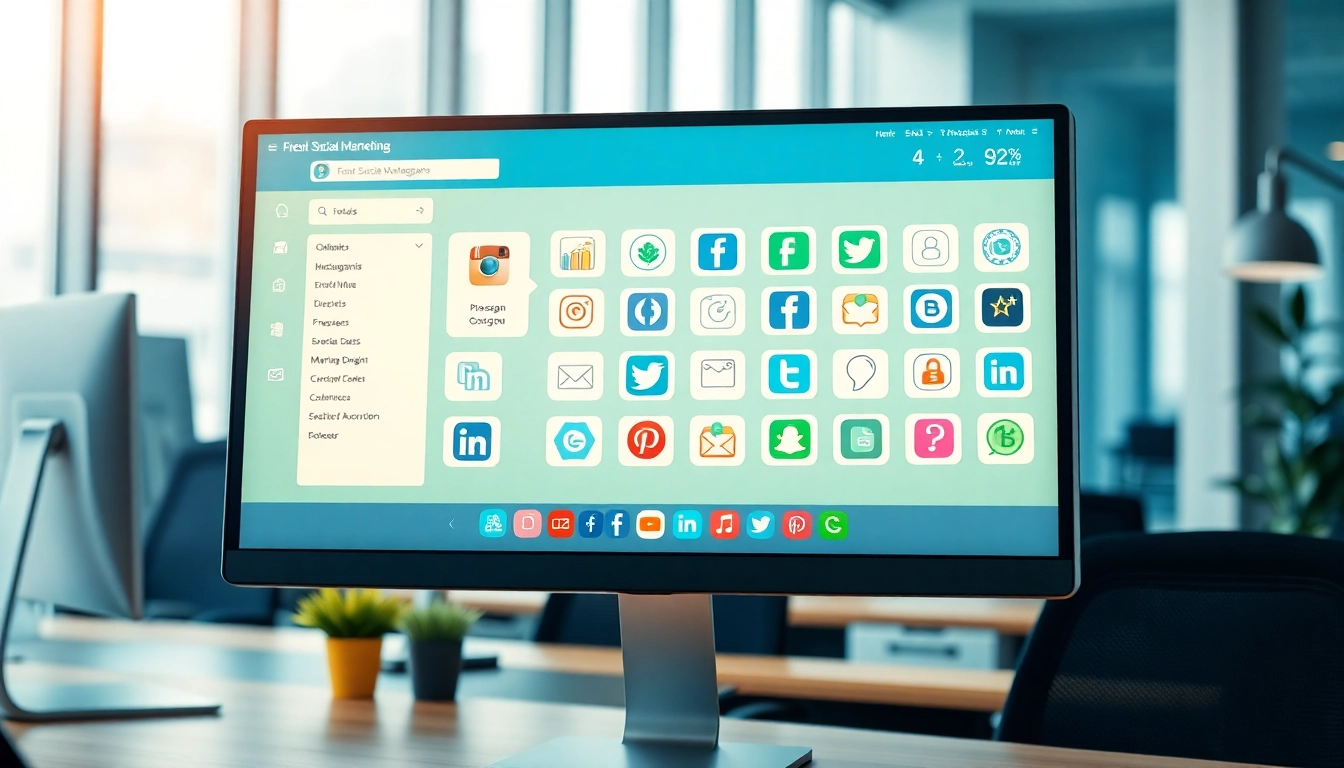 Engaging overview of the best smm panel tools on a computer screen in a professional workspace.