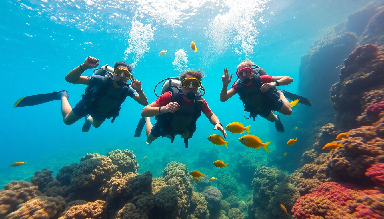 Engaged divers in a Bali diving course observing coral reefs and marine life.