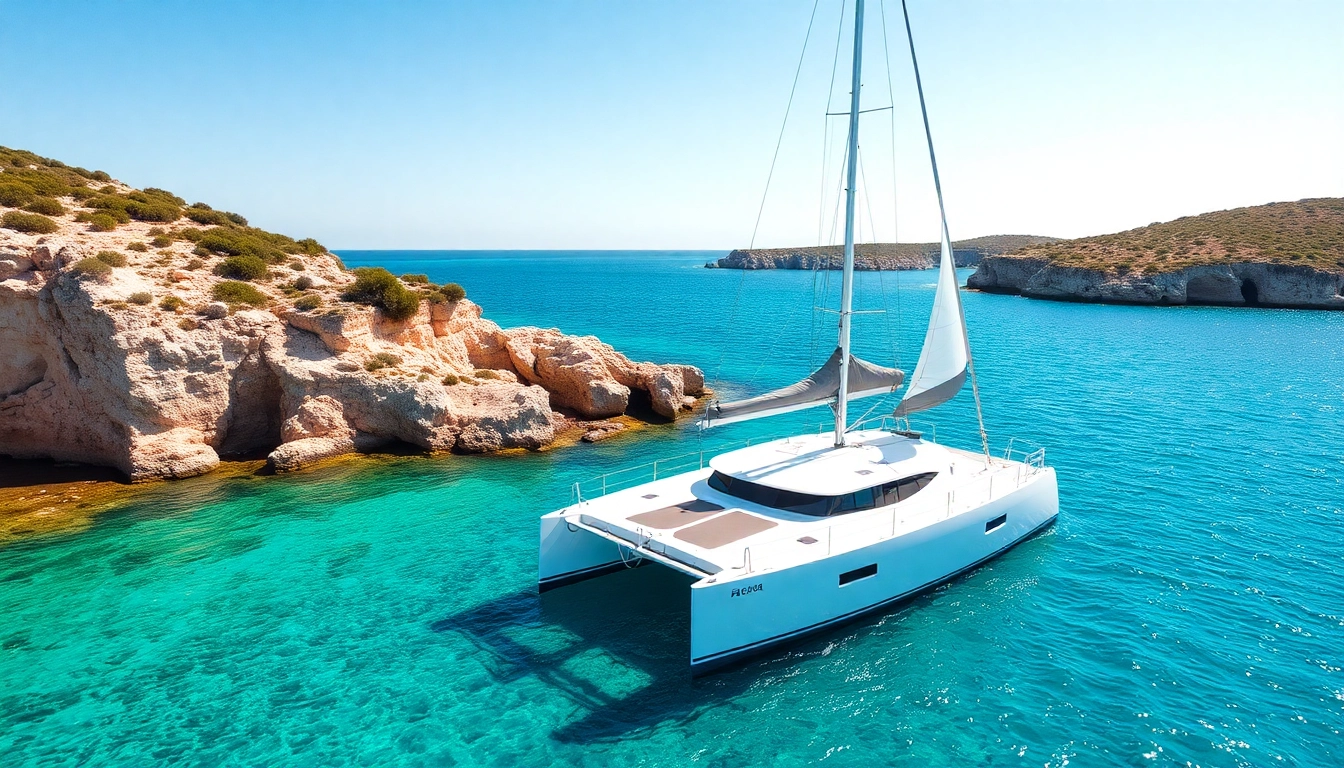 Enjoying the serene day charters malta on a luxurious catamaran amidst beautiful waters.