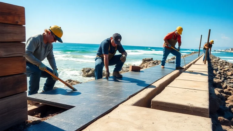 Executing bulkhead repair galveston with a professional team in a coastal setting.