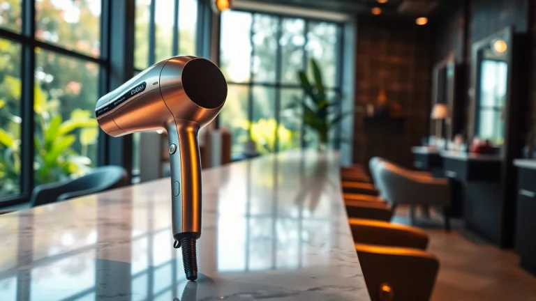 Style and dry hair effortlessly with this elegant Hair Dryer showcasing a sleek design.