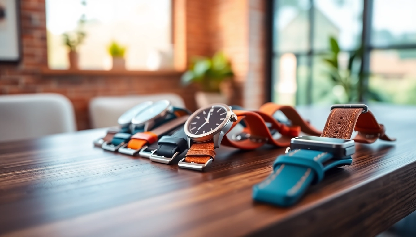 Browse vibrant watch straps, including leather and silicone options, showcasing style and quality.