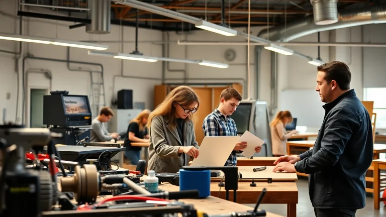 Students engaged in hands-on learning at a trade school Tennessee environment focused on skill development.