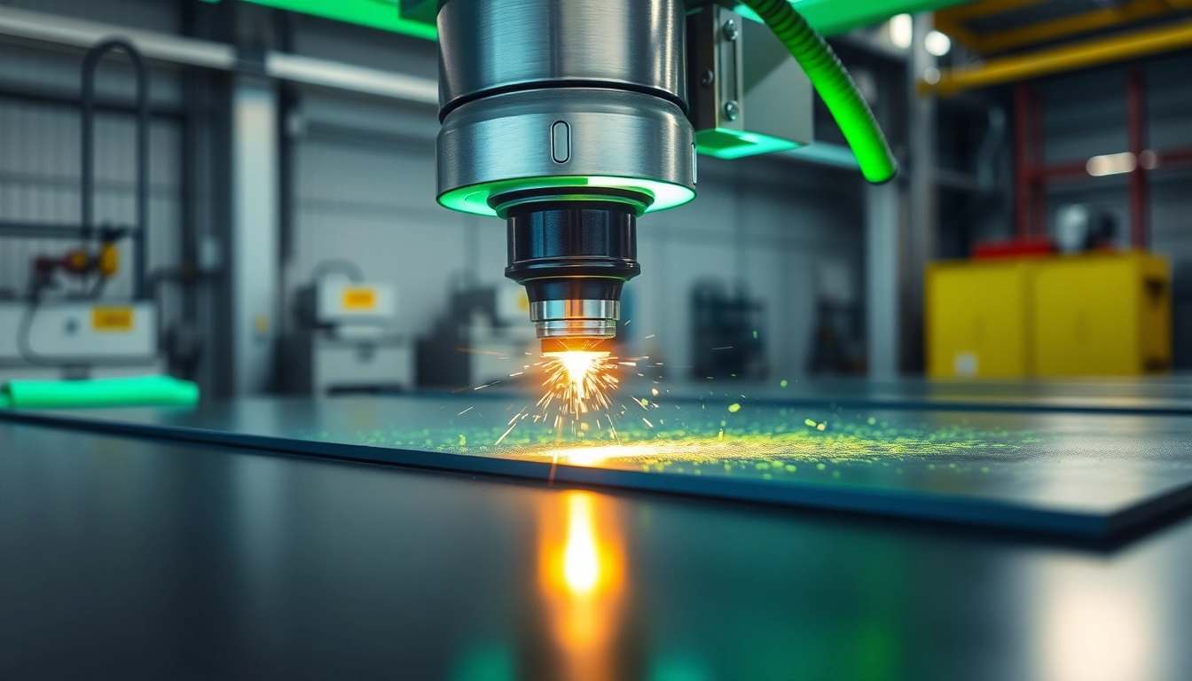 Laser cleaning machine efficiently removing contaminants in a high-tech industrial workshop