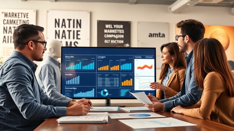 Meta Ads uitbesteden met een professioneel team dat marketingstrategieën bespreekt.