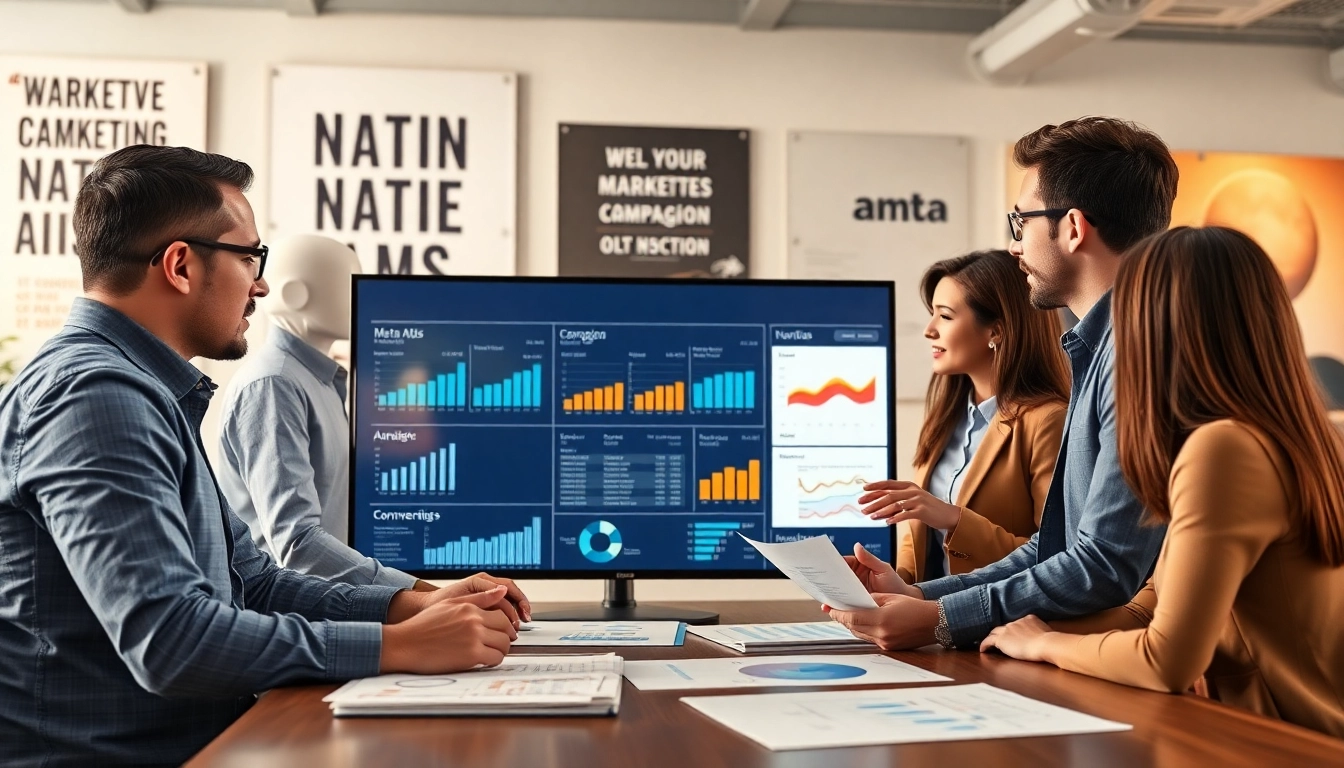 Meta Ads uitbesteden met een professioneel team dat marketingstrategieën bespreekt.