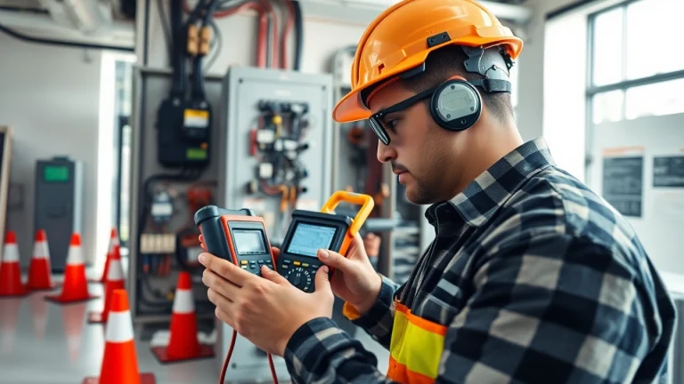 Conduct a Fixed Electrical Testing procedure with a professional electrician in a modern setting.