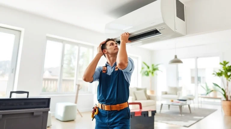 HVAC technician providing ac repair phoenix az services in a modern home environment.