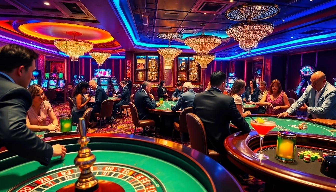Engaging players enjoying games at TPower casino with an energetic atmosphere.