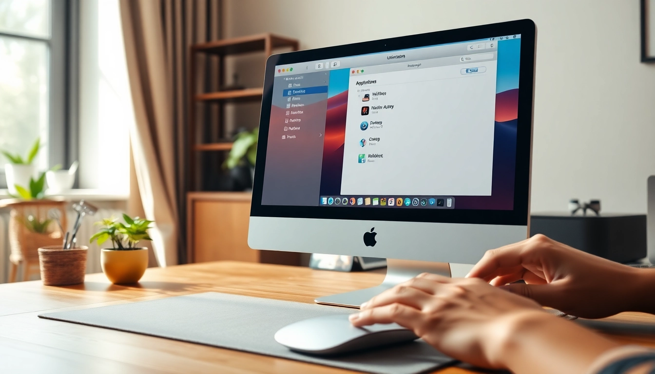 Guide to uninstall apps on Mac displayed on a computer screen with focused workspace elements.