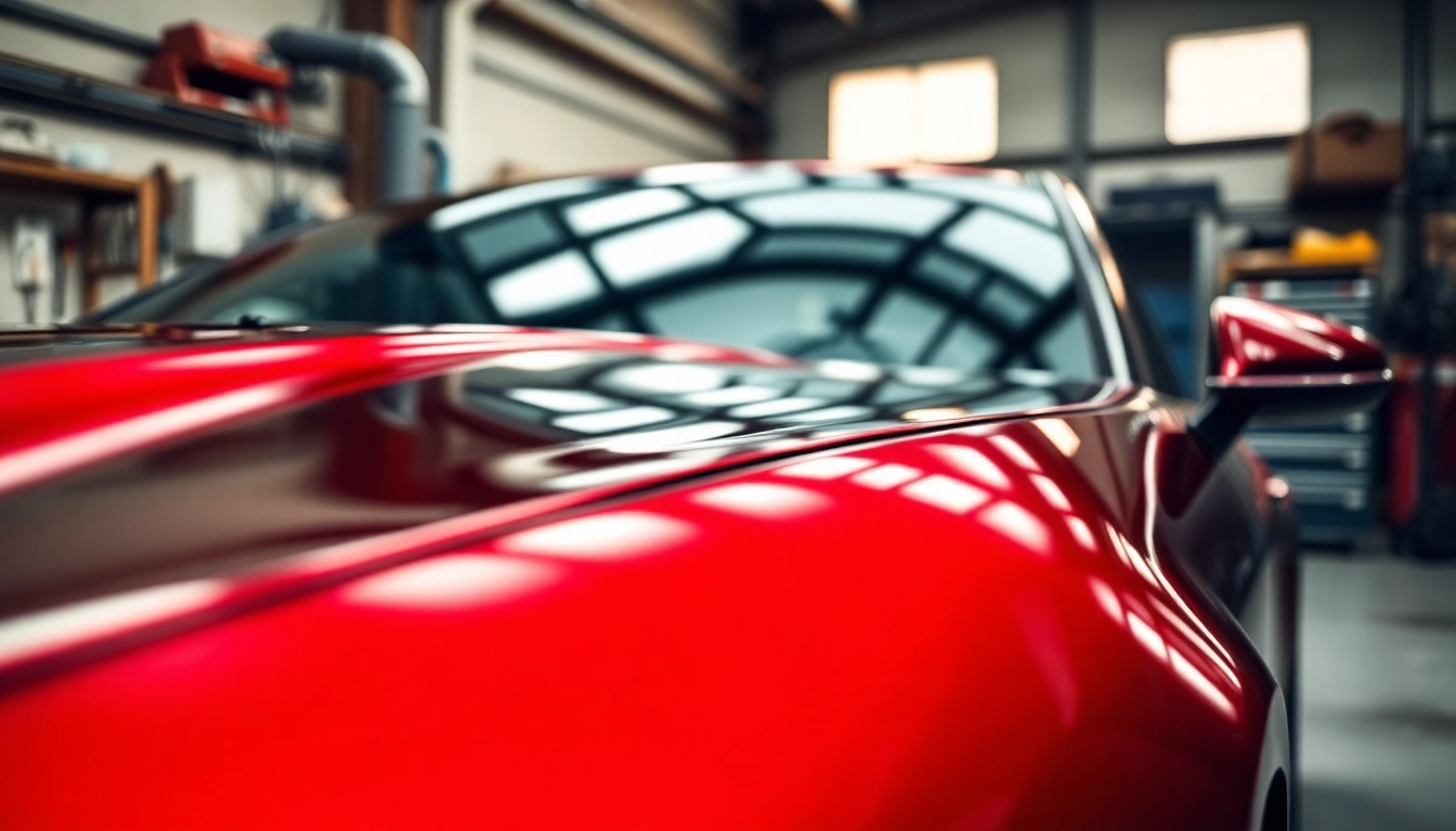 Vehicle with Red Black Chameleon Paint showcasing vibrant color shifts in natural lighting.