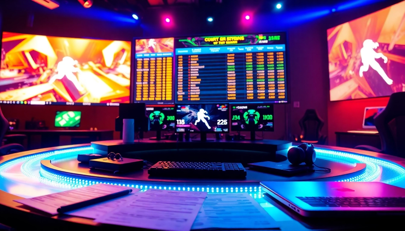 Engage with cs3 Betting at a vibrant esports scene featuring live action and betting odds.