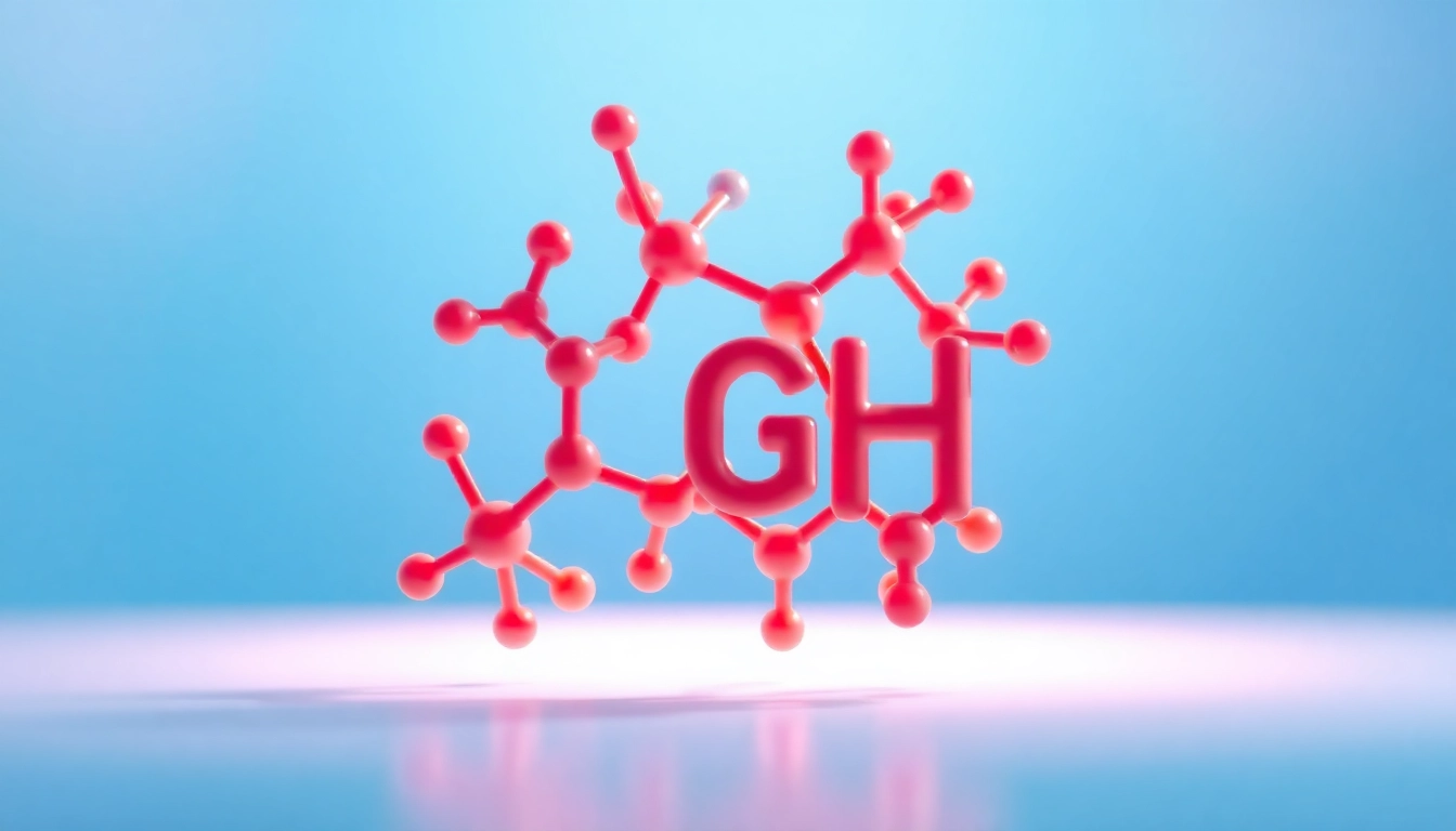 Understanding what is hgh through a detailed illustration of its molecular structure.