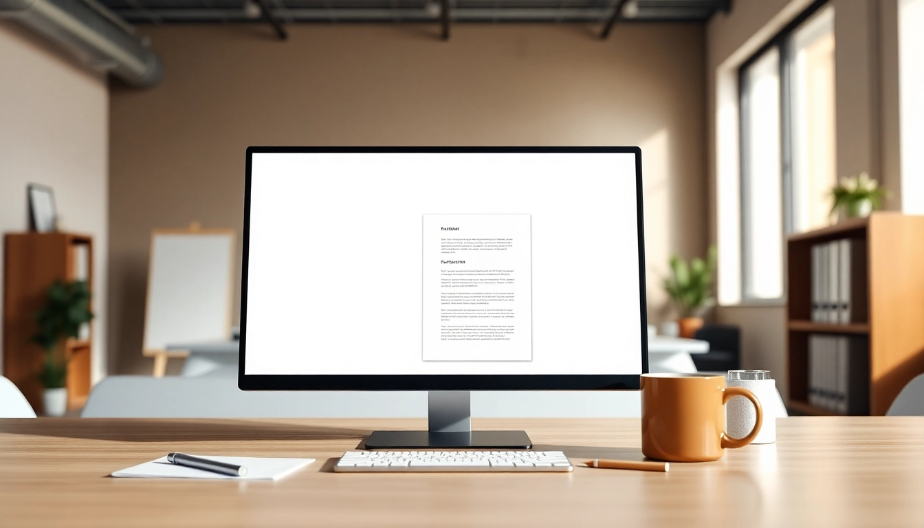 Efficiently merge PDF files online using an organized workspace with a computer screen.