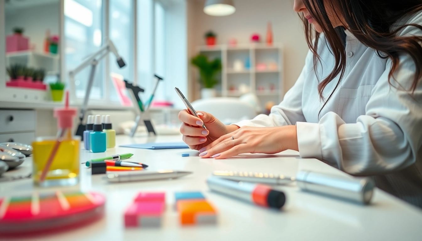 Enhance your skills in our Nail Course with expert nail practice and vibrant designs in a professional salon setting.