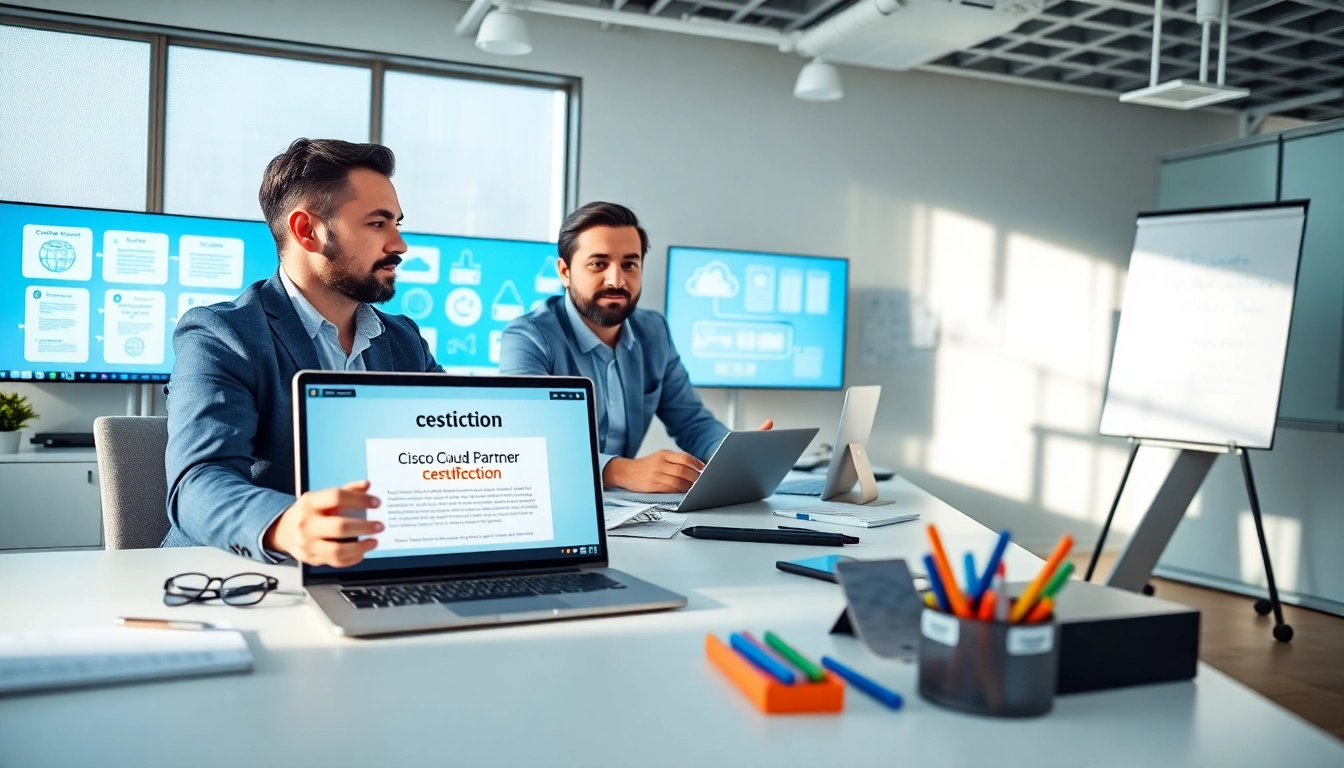Enhance your skills with Cisco partner certification help in a collaborative office setting.