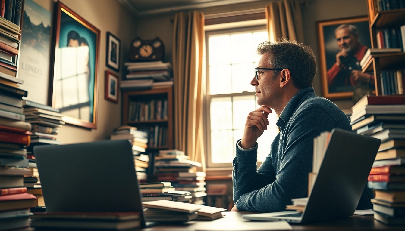 Analyze film lessons at http://everymoviehasalesson.com with an educator in a cozy study.
