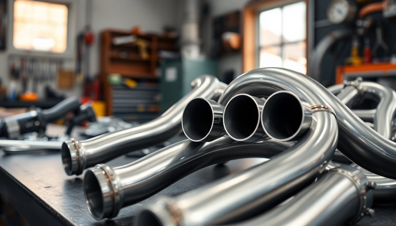 Enhance performance with premium charge pipes showcased in a professional workshop.