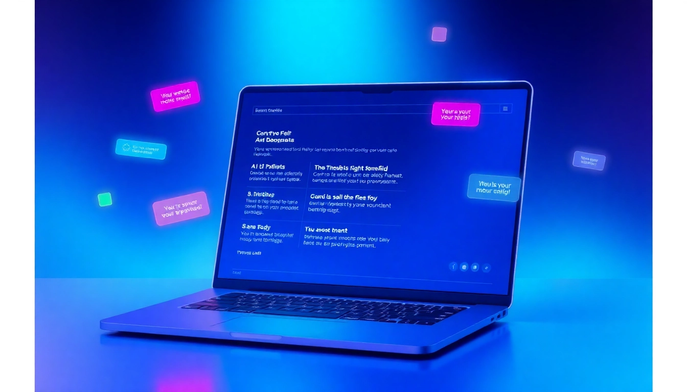Showcase an AI prompt generator interface featuring colorful prompts enhancing creativity.