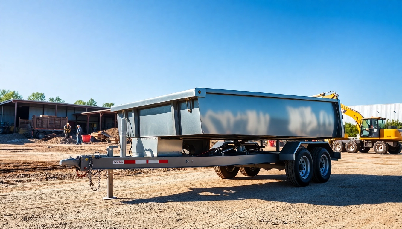 View a high-quality dumpster trailers for sale showcasing its robust features and design.