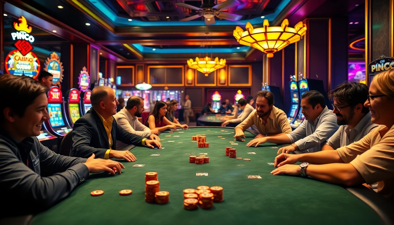 Experience the excitement of Pinco Casino with vibrant gaming action and luxurious atmosphere.