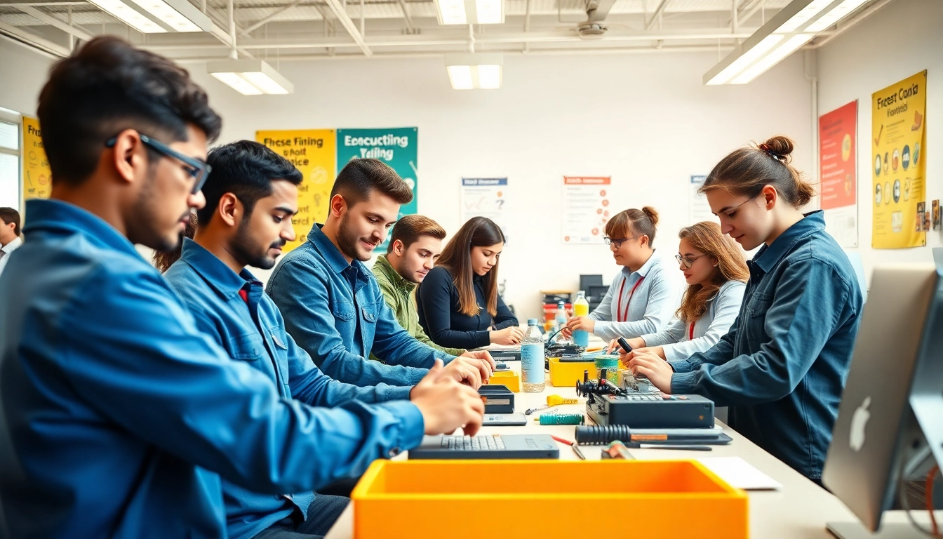 Students learning at trade schools in southern California focus on hands-on training in modern classrooms.