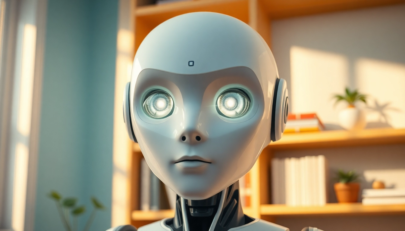 Engaging AI companion unlimited character amidst a cozy home setting fostering connection.