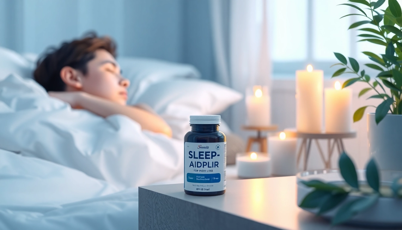 Enhance your weight loss efforts with a sleep aid for weight loss on a bedside table.