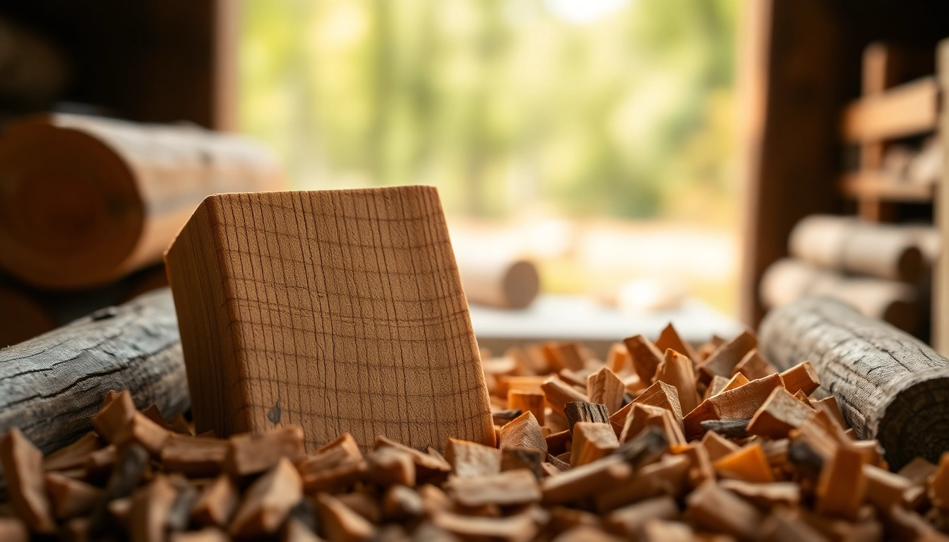 Showcasing the best wood briquettes Europe in a rustic setting with natural elements.